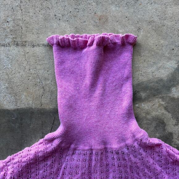 Moda International Turtle Neck Sweater Women's M Pink Knit Long Sleeve 36010042 - Picture 6 of 15